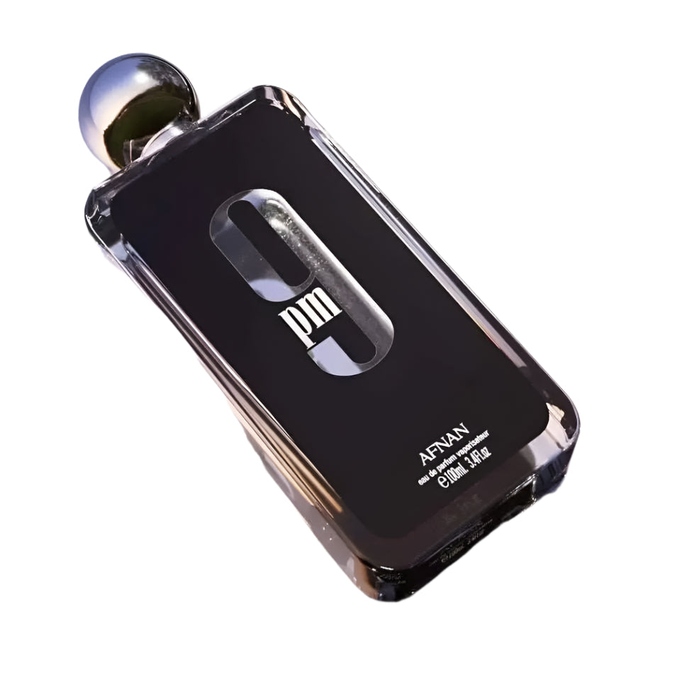 Afnan 9pm Perfume 100ml EDP Black Bottle on Table Best For Men
