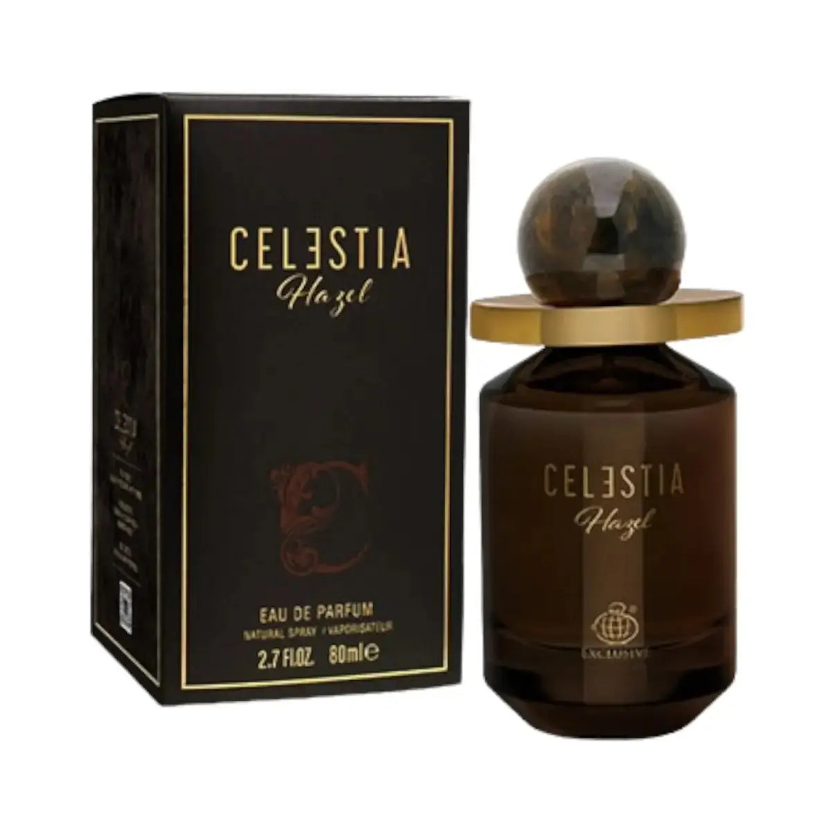 Celestia Hazel Perfume 80ml EDP Packet and Bottle