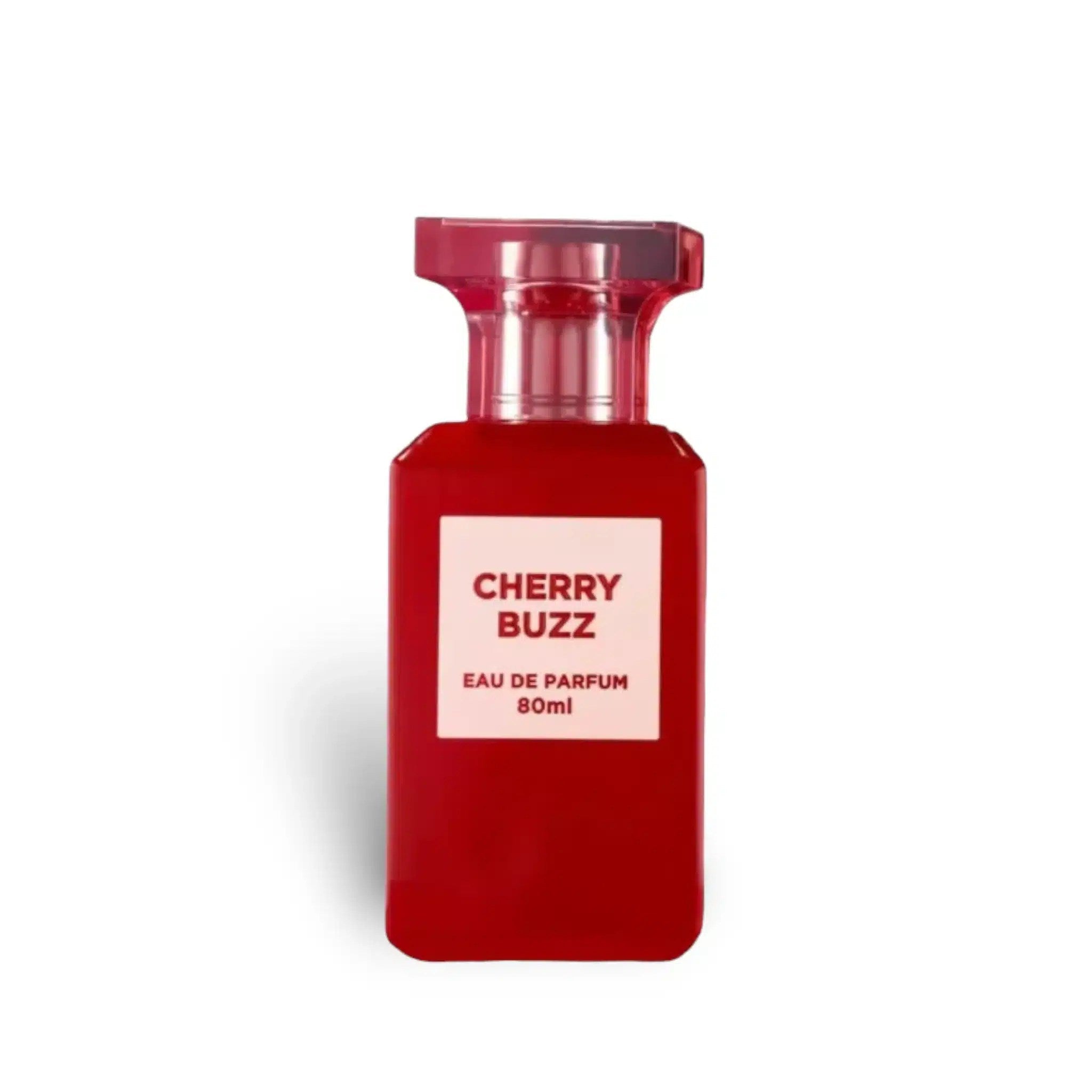 Cherry Buzz Perfume 80ml Perfume Red Bottle Front view