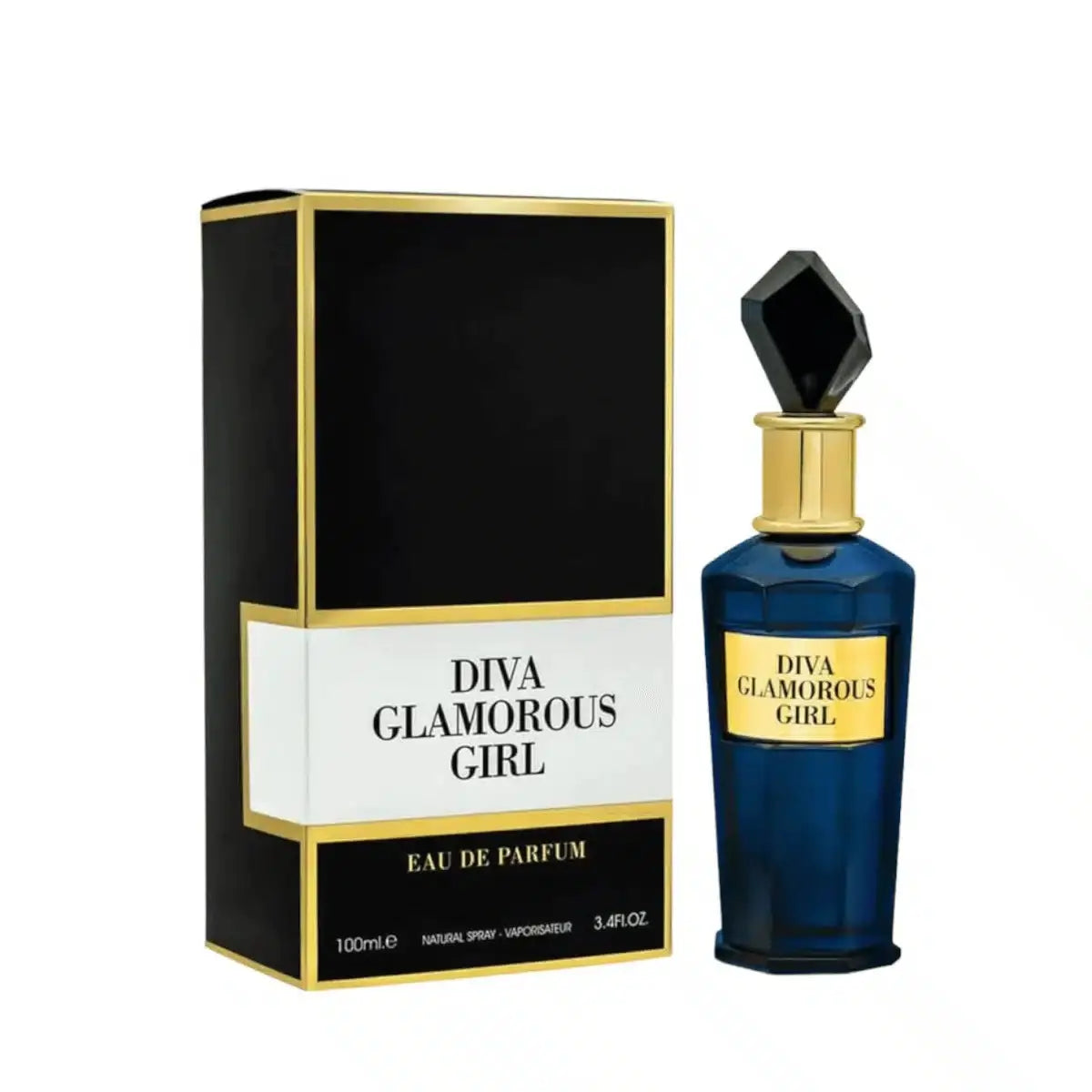 Diva Glamorous Girl Perfume 100ml EDP Bottle and its packet