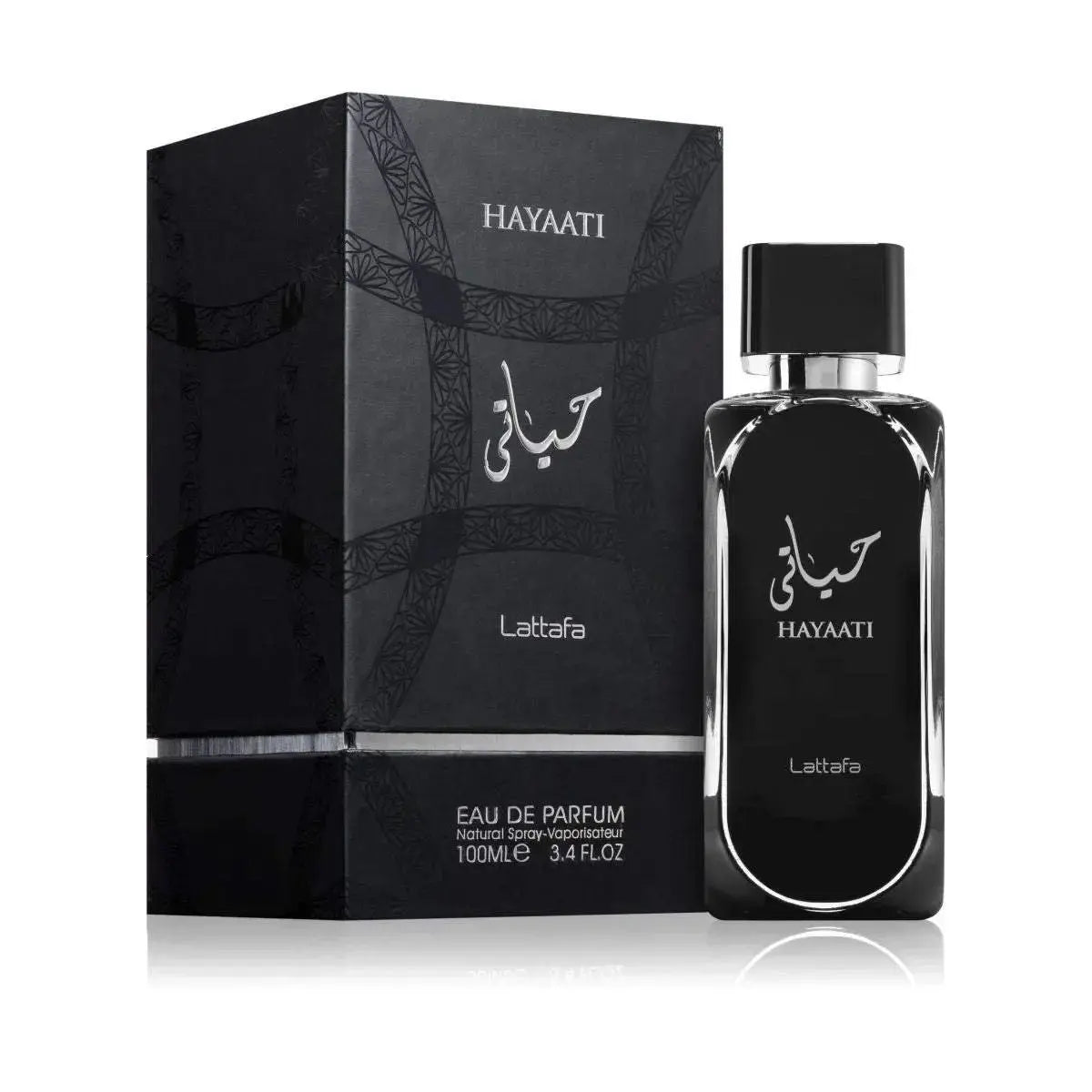 Hayaati Lattafa Perfumes 100nl EDP Box and Bottle for unisex 
