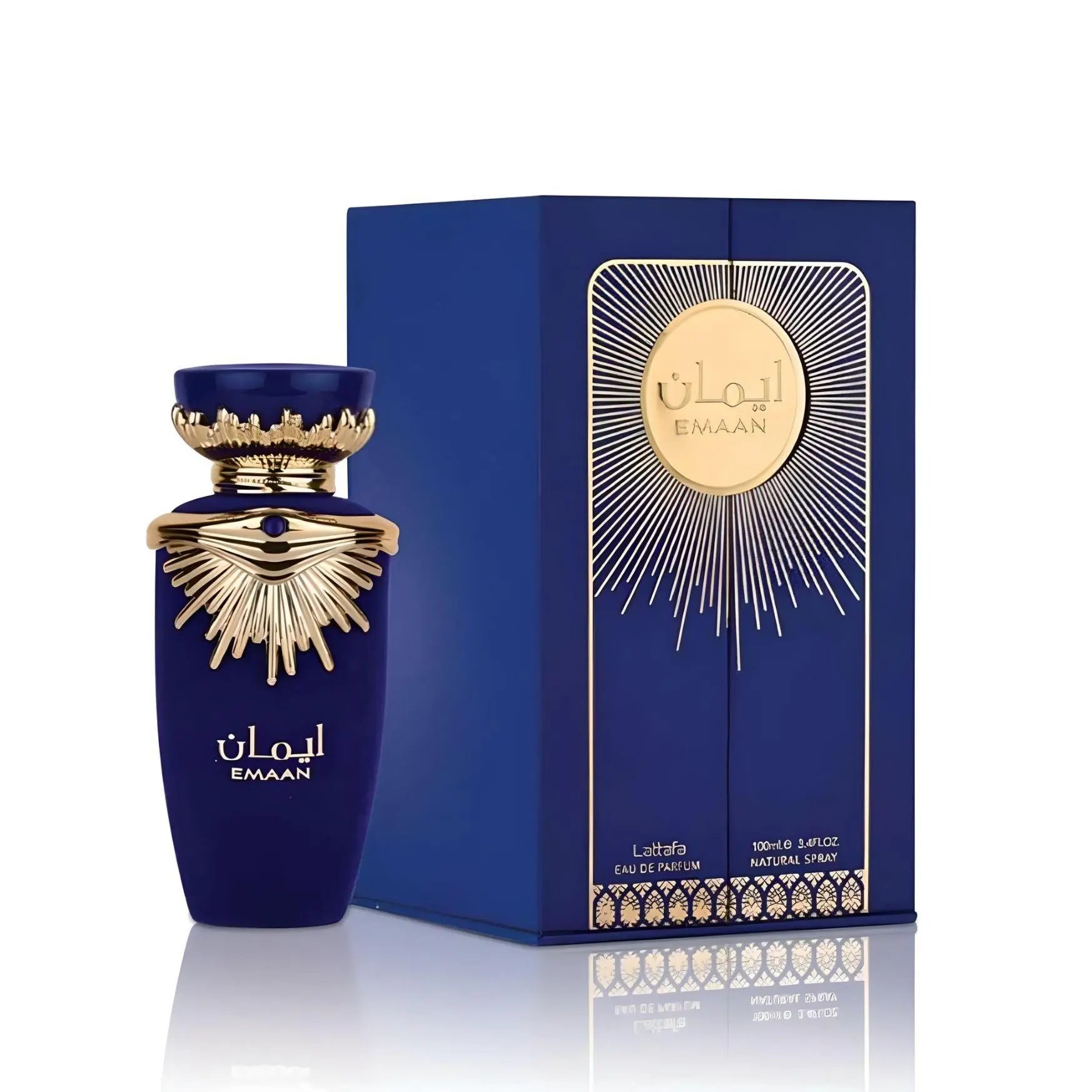 Lattafa Emaan Perfume 100ml Box and Bottle for Women
