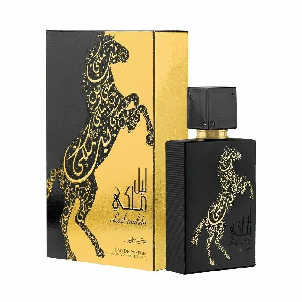 Lattafa Lail Maleki Perfume 100ml EDP Box and Bottle