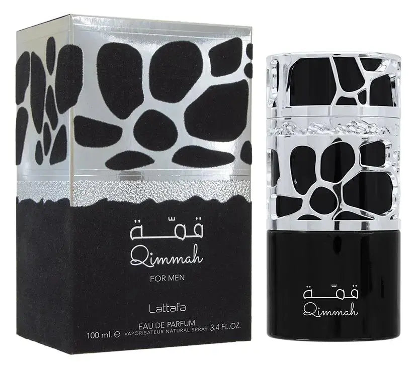 Lattafa Qimmah Perfume 100ml EDP Box and Bottle For Men 