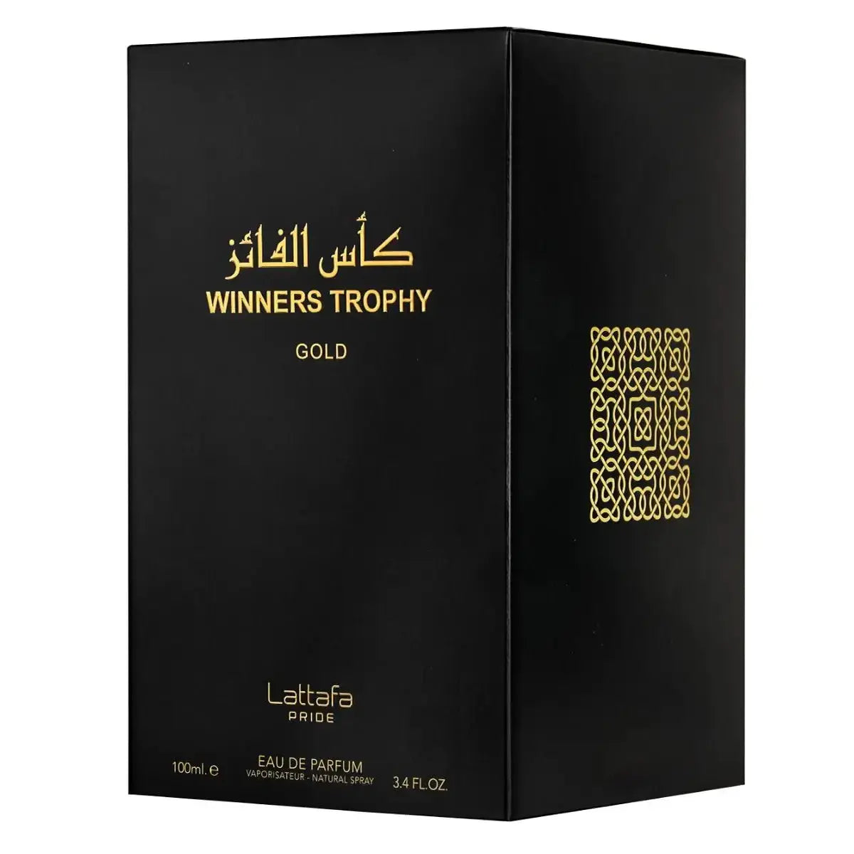 Winners Trophy Gold Perfume Box in 100ml EDP by Lattafa Pride