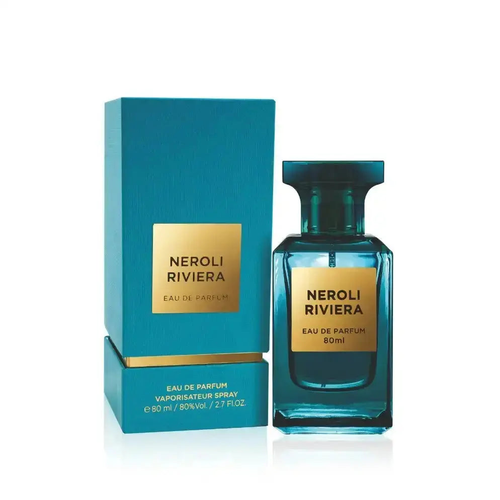 neroli riviera perfume packet and bottle front view