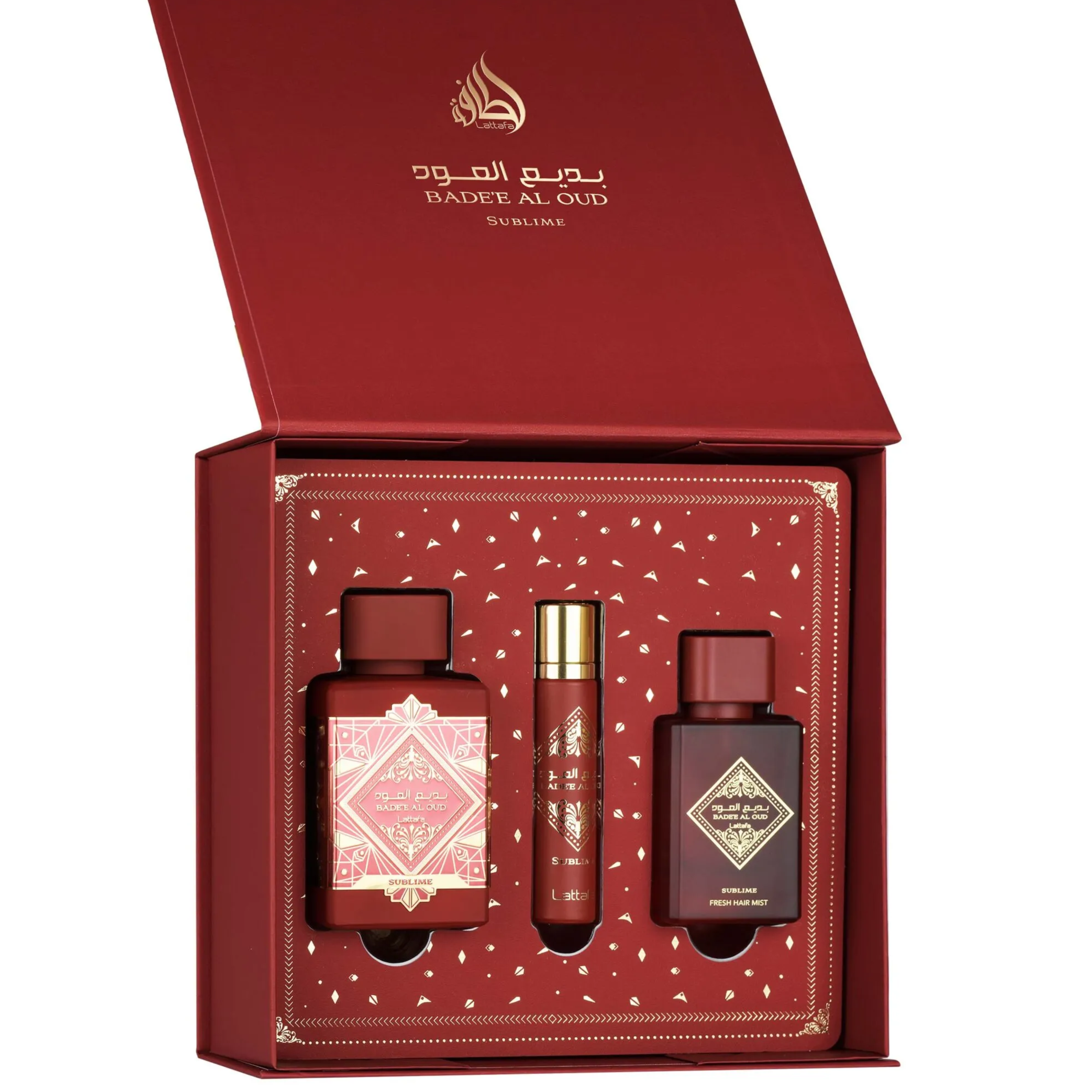 Badee Al Oud Sublime Perfume 3pcs Gift Set Lattafa
