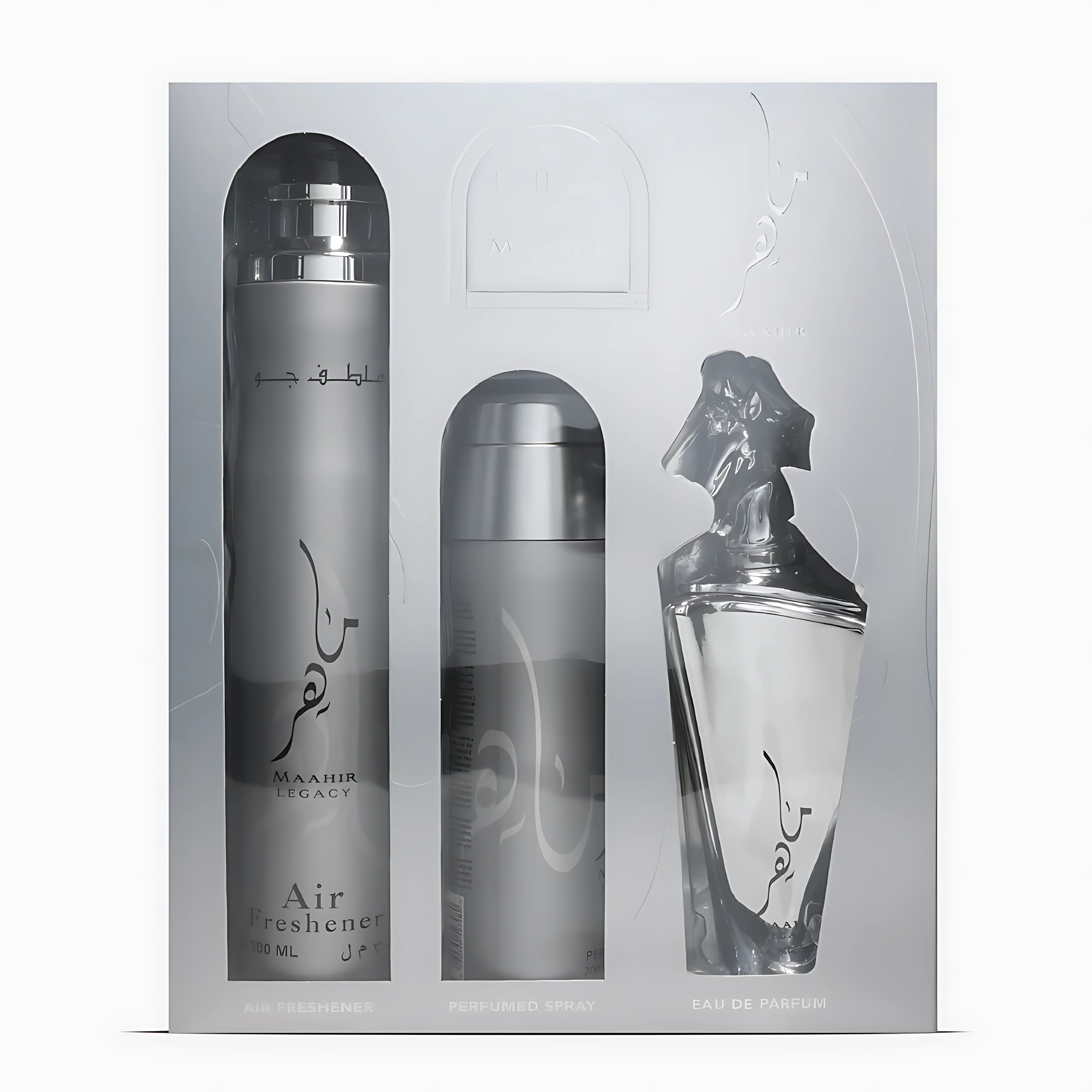 Maahir Silver 3 Piece Gift set Lattafa